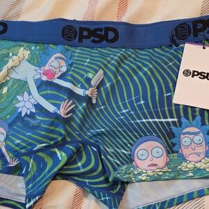 💖PSD Blue and Green Graphic Boxer Briefs